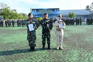 Mengakhiri Tugas dengan Kehormatan, Komandan Lanud Sjamsudin Noor Lepas Personel Terbaiknya