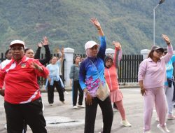 Kodim 1714/Puncak Jaya Bersama Pemda Laksanakan Jumat Sehat Yang Penuh Berkah