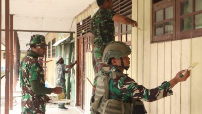 Kodim 1714/PJ Gelar Karya Bakti Merah Putih SMP Negeri 1 Mulia Kab. Puncak Jaya